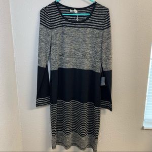 Max Studio color block light sweater dress NWT